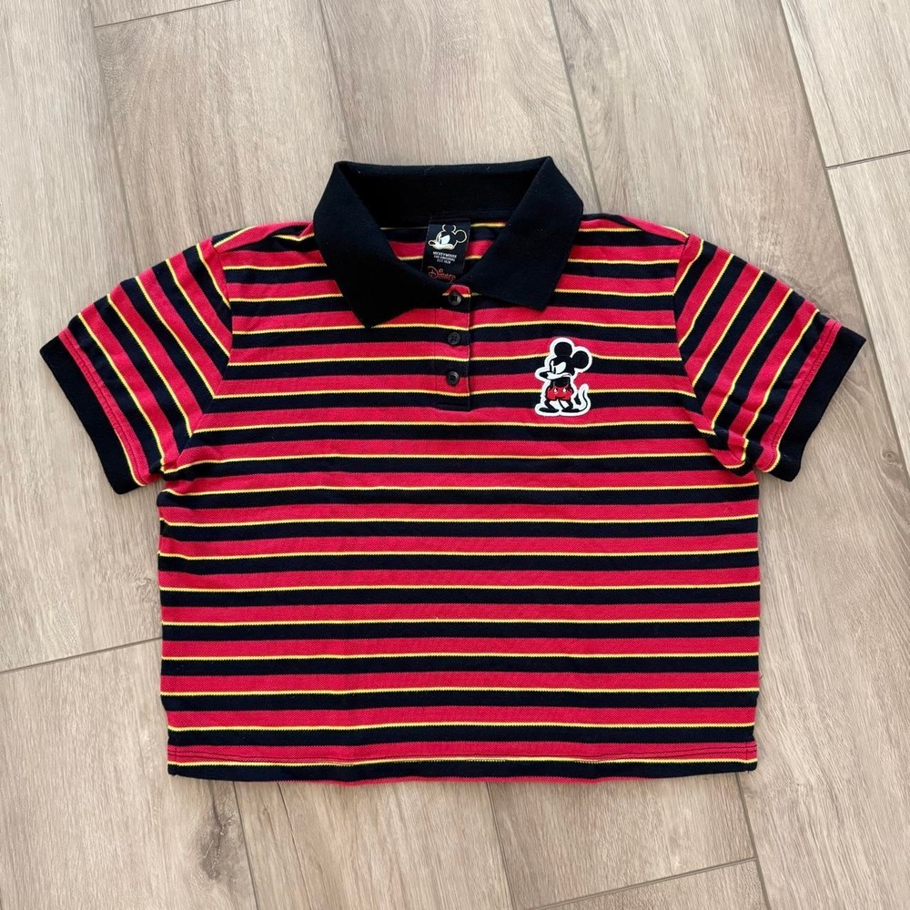 Forever 21 x Disney Mickey Mouse cropped polo shirt Size Medium